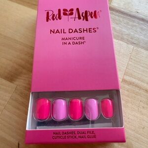 Red Aspen Pink Nail Dashes, NIB